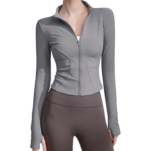 <b>Yoga</b> Skinny <b>Jackets</b> Womens Hooded Training Top Attached Cowl Neck Drawstring Adjustment Casual Athleisure - Product Image 1