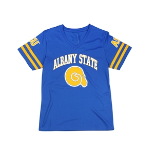 Albany State University T-shirt de football personnalisé HBCU College Team Apparel T-shirt de sport en tricot de coton pour l'été décontracté - Product Image 1