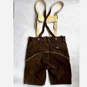 Pantalon Lederhosen en cuir bavarois Shorts Nouveaux hommes bavarois Lederhosen Marron Oktoberfest Lederhosen Prix les plus bas à bas prix - Product Image 5