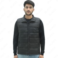 2025 nouveau Design hommes à capuche bouffant gilet mince polaire doublé fermeture éclair personnalisé en gros manteau veste