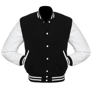 OEM Genuine Cow Skin <b>Leather</b> Varsity <b>Jacket</b> for <b>Men</b> & Women High Street Wool Patches Embroidery CollegeBaseballjacket for <b>men</b> - Product Image 4