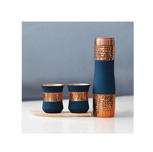 Las botellas de agua impresas de cobre sólido Ayurveda benefician la botella de agua de cobre puro comprar de un fabricante indio - Product Image 4