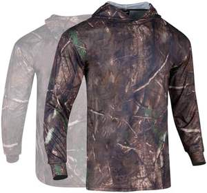 Conjunto de Sudadera con capucha de caza de camuflaje para hombre, Jersey ligero de poliéster para exteriores con tela transpirable de ajuste holgado y sudaderas con capucha de secado rápido - Product Image 5