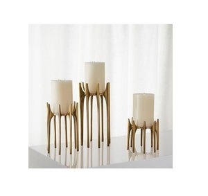 Bougeoir en fil métallique, chandelier décoratif moderne nordique, bougeoir parfumé en métal - Product Image 2