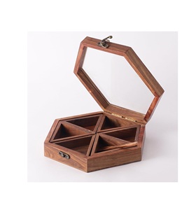 9X9inch 6 in 1 <b>Spice</b> Boxes for Kitchen <b>Indian</b> Caja De Madera Para Especias Dabba <b>Box</b> Spicebox Kits - Product Image 1