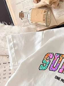 Vêtements d'été personnalisés, T-shirt à imprimé croptop pour femmes, haut court pour femmes, décontracté, respirant, pour femmes - Product Image 4