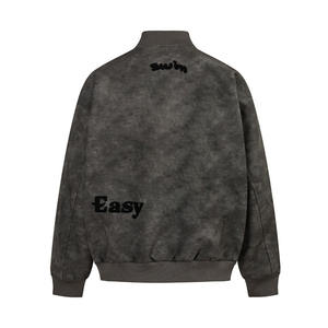 Logo personnalisé Veste de sport universitaire pour hommes à manches longues Baseball Letterman avec col montant Matériau 100% coton - Product Image 5