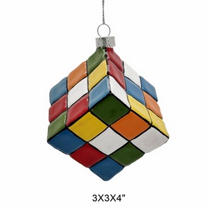 Nouveauté : Ornements de Noël en verre, décorations sportives, café, jeux et rétro, faits main, couleur intégrale - Product Image 3