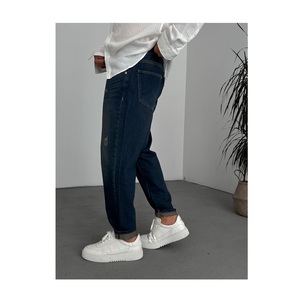 กางเกงยีนส์เดนิมทรงหลวมสไตล์ฮิปฮอปสำหรับผู้ชาย ผ้าฝ้าย 100% - Product Image 3