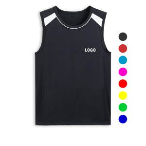 เสื้อกล้ามผู้ชายสีทึบพิมพ์ลายระเหิดนุ่มน้ำหนักเบาออกแบบโลโก้ได้ตามต้องการ - Product Image 5