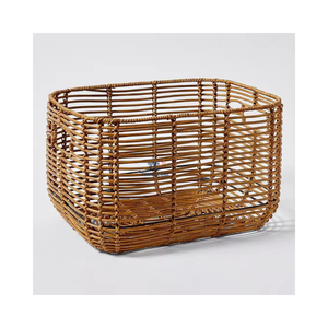 Paniers de rangement en rotin naturel au design unique Organisateur en osier fait à la main Panier de rangement pour linge en rotin vintage fait main 100% - Product Image 4