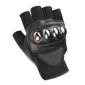 Guantes de Motociclismo de Cuero, Refuerzo en la Palma, Anti-Impactos, Dedos Completos, Transpirables, Equipo de Protección para Conducir - Product Image 2