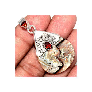 ที่ไม่ซ้ำกัน925เงินสเตอร์ลิงเม็กซิกันลากูน่าลูกไม้และโกเมนเครื่องประดับจี้เพื่อขายในราคาที่ดีที่สุด - Product Image 5