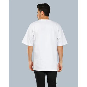 Haute qualité 100% coton rond hommes surdimensionné T-Shirt motif uni tissu éponge Style décontracté imprimé Design - Product Image 6
