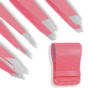 ชุดปากคีบเสริมสวยสำหรับแต่งคิ้วและคางผมทำจากสเตนเลสปลายแหลมแบบมืออาชีพ - Product Image 5