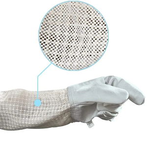 2025 gants d'apiculture cuir de peau de chèvre avec 3 couches maille tissu anti-piqûre gants pour apiculteurs service OEM - Product Image 2