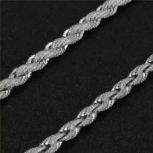 New Style Cuban <b>Chain</b> Hip Hop Jewelry Sterling Silver Ice Out Bling Moissanite Diamond 100% Pass Test Cuban <b>Necklace</b> - Product Image 3