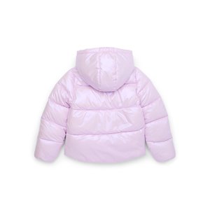 Chaqueta alternativa de invierno para niños OEM/ODM | Abrigo acolchado con capucha rosa a la moda al por mayor - Product Image 5