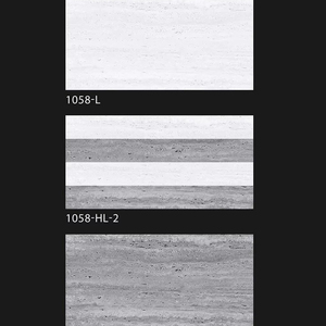 Couleurs personnalisées indiennes 300X600mm Carrelages muraux intérieurs en céramique Cuisine Salle de bain Blanc et gris de la meilleure qualité - Product Image 1