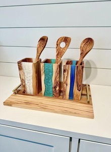 Cuillère en résine de bois de luxe pour dîner, servir et offrir en cadeau - Product Image 4