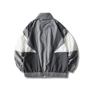 Logo personnalisé pour hommes, multi couleurs, veste coupe-vent à fermeture éclair, vente en gros de veste universitaire de moto pour hommes - Product Image 2