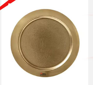 Placa de cargador de acero inoxidable de metal con acabado dorado de última apariencia para restaurante y bar de hotel - Product Image 2