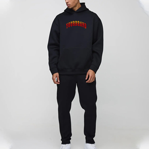 Nueva llegada invierno sólido cremallera sudaderas con capucha personalizado jogging pantalones hombres peso pesado transpirable secado rápido algodón entrenamiento desgaste - Product Image 3