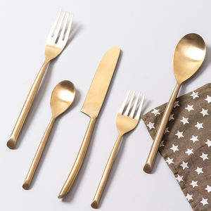 ชุดมีดสแตนเลสชุบโรสโกลด์เครื่องเงินชุบทองโรสโกลด์สำหรับงานแต่งงาน - Product Image 6