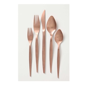 ชุดช้อนส้อมสแตนเลสทนทานทำจากทองแดงสำเร็จรูปเหมาะสำหรับภัตตาคารโรงแรมและงานเลี้ยงอาหารค่ำสำหรับครอบครัวที่มีสไตล์ - Product Image 1