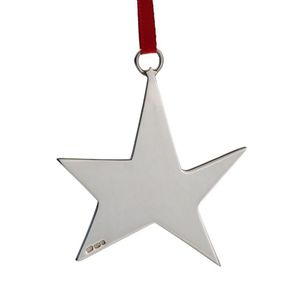 Elegante Pátina Blanca Colgante Estrella Metálica Hermosa Decoración Navideña - Product Image 2