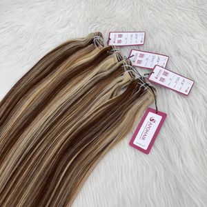 Extensiones de Cabello Humano Vietnamita Virgen 100% Natural, Ondulado, con Reflejos Balayage, Clip-in, Sin Enredos, Suaves - Product Image 5