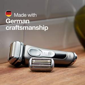 Cabezal de Repuesto para Afeitadora Eléctrica Plateada, Cuchillas Dobles y Triples, Lámina Alemánica, Afeitadora Rotatoria para Cara y Cuerpo, Lavable - Product Image 4