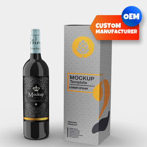 Tapa personalizada rígida de lujo y caja de embalaje de vino base con estampado dorado y opciones de diseño personalizado - Product Image 2
