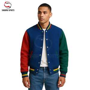 Chaqueta de Béisbol Varsity de Alta Calidad para Hombre, Chaqueta de Invierno con un Solo Botón, Forro Polar, Tallas Grandes - Product Image 2