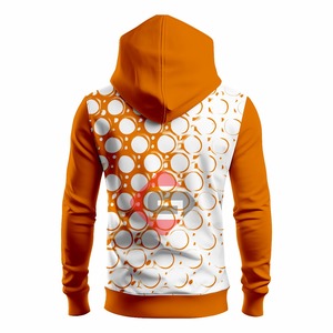 เสื้อฮู้ดแขนยาวสำหรับผู้ชายเสื้อโค้ทแฟชั่นพิมพ์ลายพัฟ3D ขนาดใหญ่เสื้อโค้ทฤดูหนาวหลากสีตัดกัน - Product Image 3