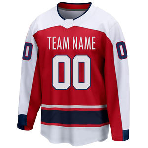 ทีม OEM ปรับแต่งได้เสื้อฮ็อกกี้น้ำแข็งสำหรับผู้ชาย100% ผู้ใหญ่ผ้าโพลีเอสเตอร์สวมใส่สบายทนทานสไตล์ใหม่ออกแบบปักได้อย่างรวดเร็ว - Product Image 3