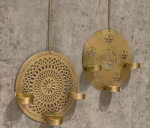 <b>Wall</b> Tea Tight <b>Candle</b> Holder Gold Coated Tea <b>Light</b> <b>Candle</b> Holder Stand for Home Tealight <b>Candles</b> Holder - Product Image 1