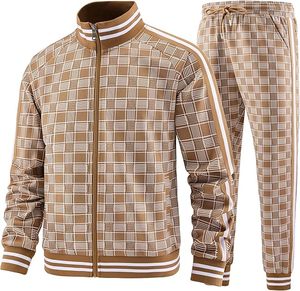 Nueva Llegada, Ropa Deportiva Personalizada al por Mayor, Chándales Deportivos de Felpa Técnica a Cuadros para Gimnasio y Entrenamiento para Hombre - Product Image 2