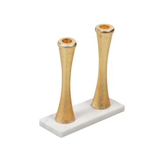 Ensemble de bougeoirs pour événements de mariage à domicile éclairage de table utilisation décorative bougeoir en métal avec socle en marbre - Product Image 1