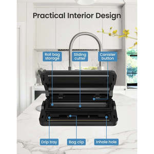 Máquina de Envasado al Vacío Cobectal para el Hogar y el Garaje, con Cortador y Sellador de Bolsas Integrado, Selladora de Alimentos al Vacío - Product Image 4