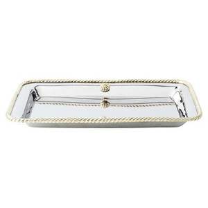 Antique golden finish metal <b>chocolate</b> tray with floral design suitable for festivals <b>weddings</b> gifting purposes - Product Image 4