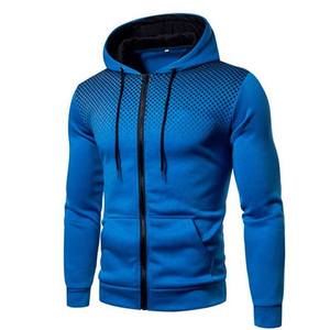 Sweat à capuche zippé pour homme, hiver 2021, nouveau modèle décontracté, uni, 100% coton, coupe-vent, respirant, manches longues, style streetwear - Product Image 3