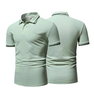 T-shirt de golf pour homme 100% coton, logo personnalisé, décontracté, uni, manches courtes, haute qualité, doux, grande taille, respirant, en molleton - Product Image 2