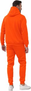 Premium 300GSM Polyester Knit Tracksuit Men Zip <b>Hoodie</b> Jogger Set Screen <b>Printed</b> Solid White Stylish Fitness Outfit - Product Image 3