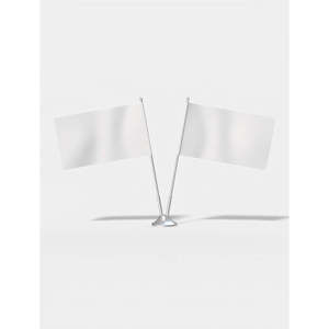 Drapeau de table double face premium USA, technique d'impression numérique, mât en aluminium - Product Image 5