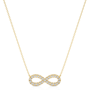 จี้มอสซาไนต์ทรงกลม 0.5 กะรัต พร้อมสัญลักษณ์อินฟินิตี้ สีเงิน - Product Image 6