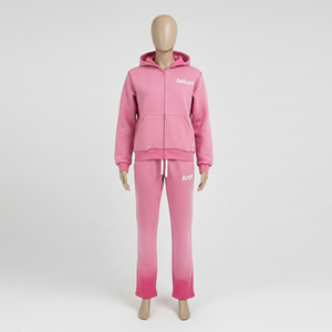 Men Two Piece Jogger Tracksuit Set Cropped Sweatshirt Hoodie <b>Pants</b> Casual Loungewear Streetwear Stylish Matching Outfit Winter - Product Image 2