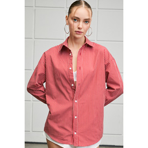 Camisa a Rayas con Botones de Corte Regular para Mujer GRIMELANGE RASPALL - Product Image 5