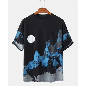 T-shirt de sublimation personnalisé pour homme en gros, vêtement de sport respirant, couleur unie, 100 % coton, service OEM - Product Image 1