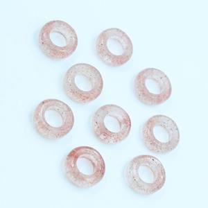 Perles de quartz jaune naturel de qualité, sculptées à la main en forme de beignets, 10 mm, pierres précieuses avec jeu de couleurs - Product Image 2